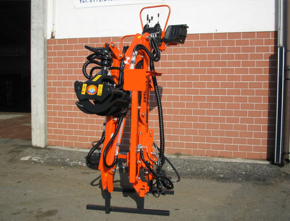 P.A.S. 350 at rest on its support stands