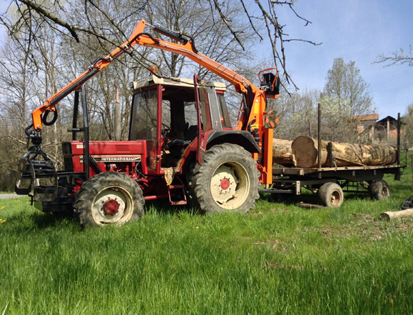 P.A.S. 800 in resting position with trailer